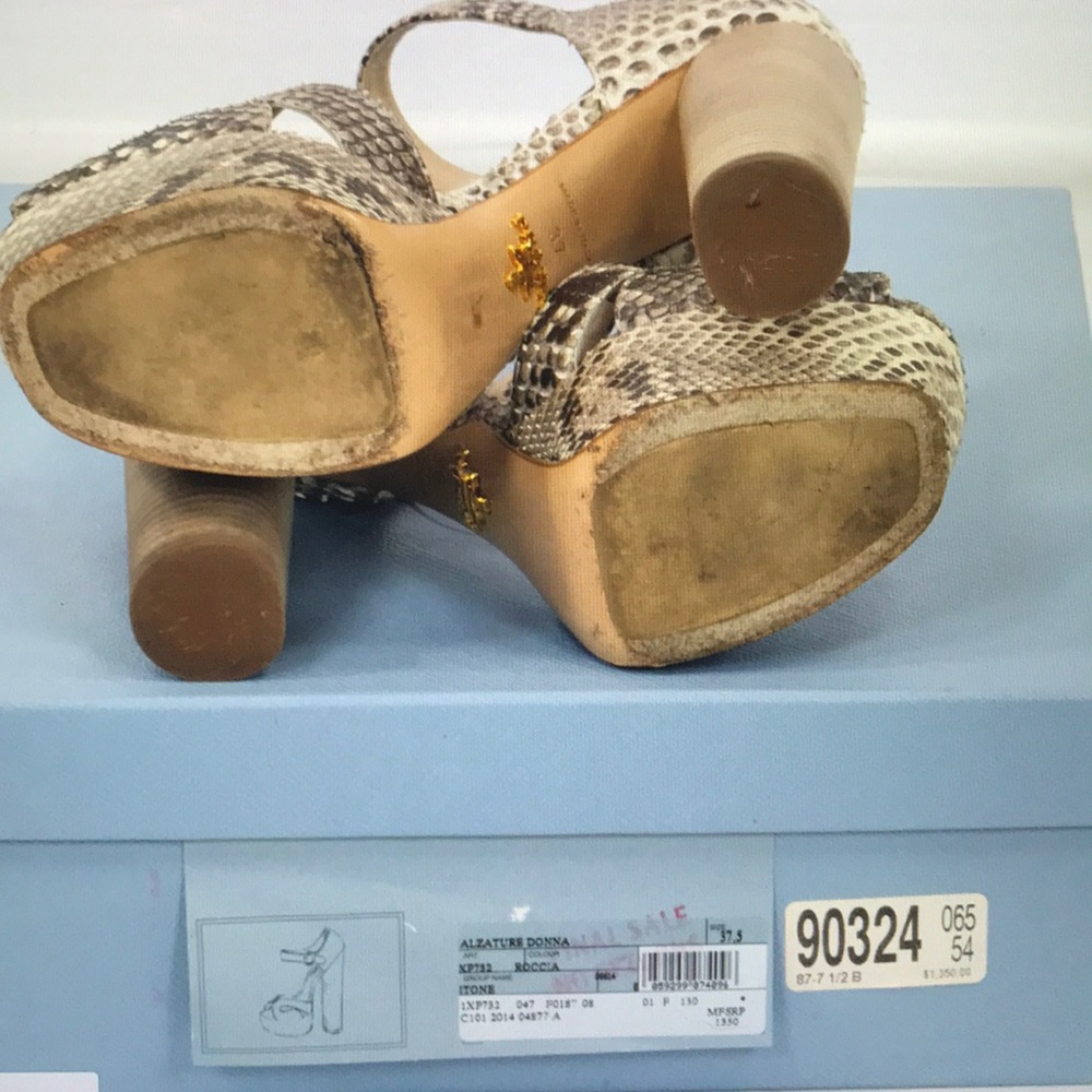 Prada Python “Roccia” Platform Sandals - image 6